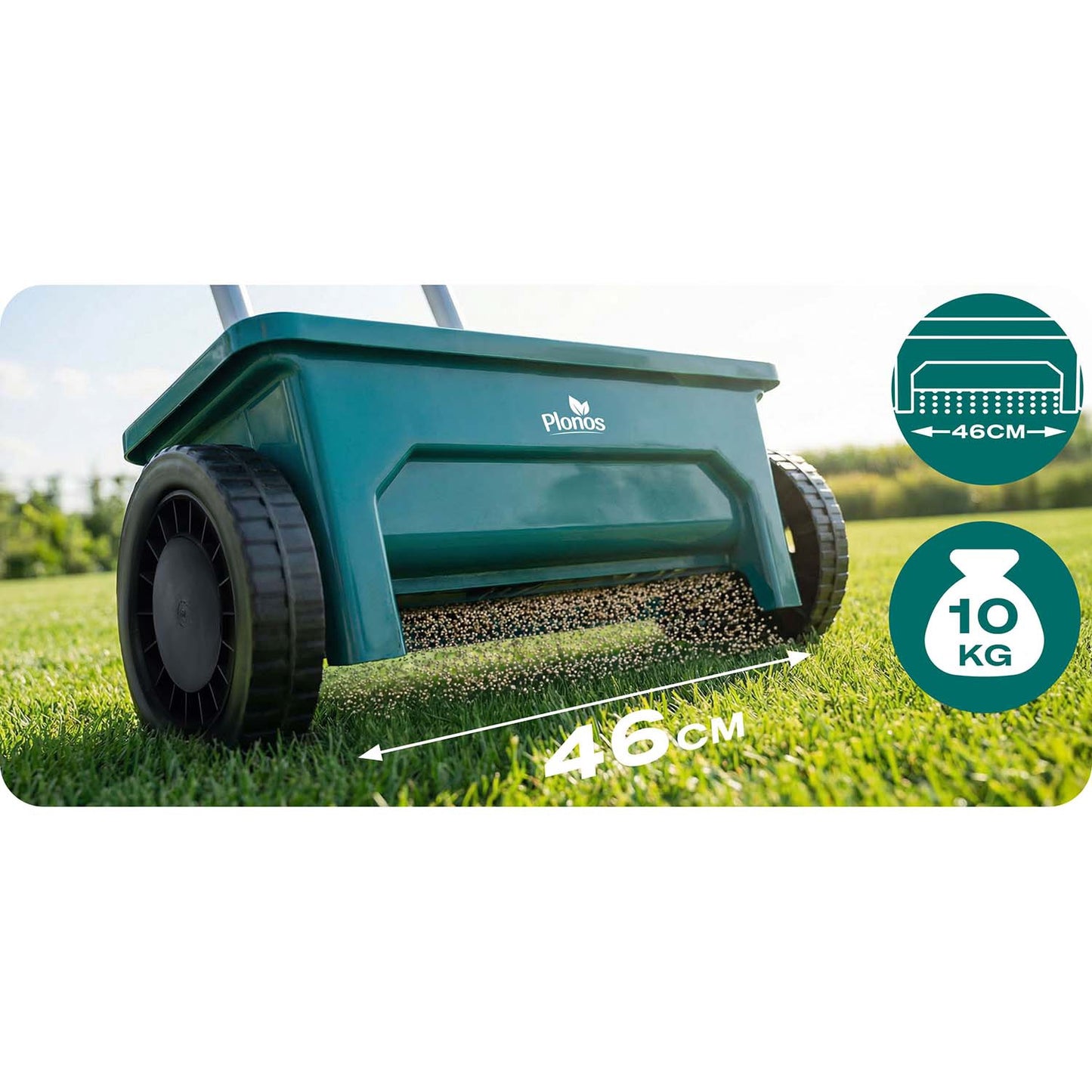 Handheld Seed and Fertilizer Spreader, 12L Capacity