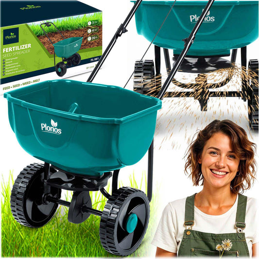 Handheld Seed and Fertilizer Spreader, 27L Capacity