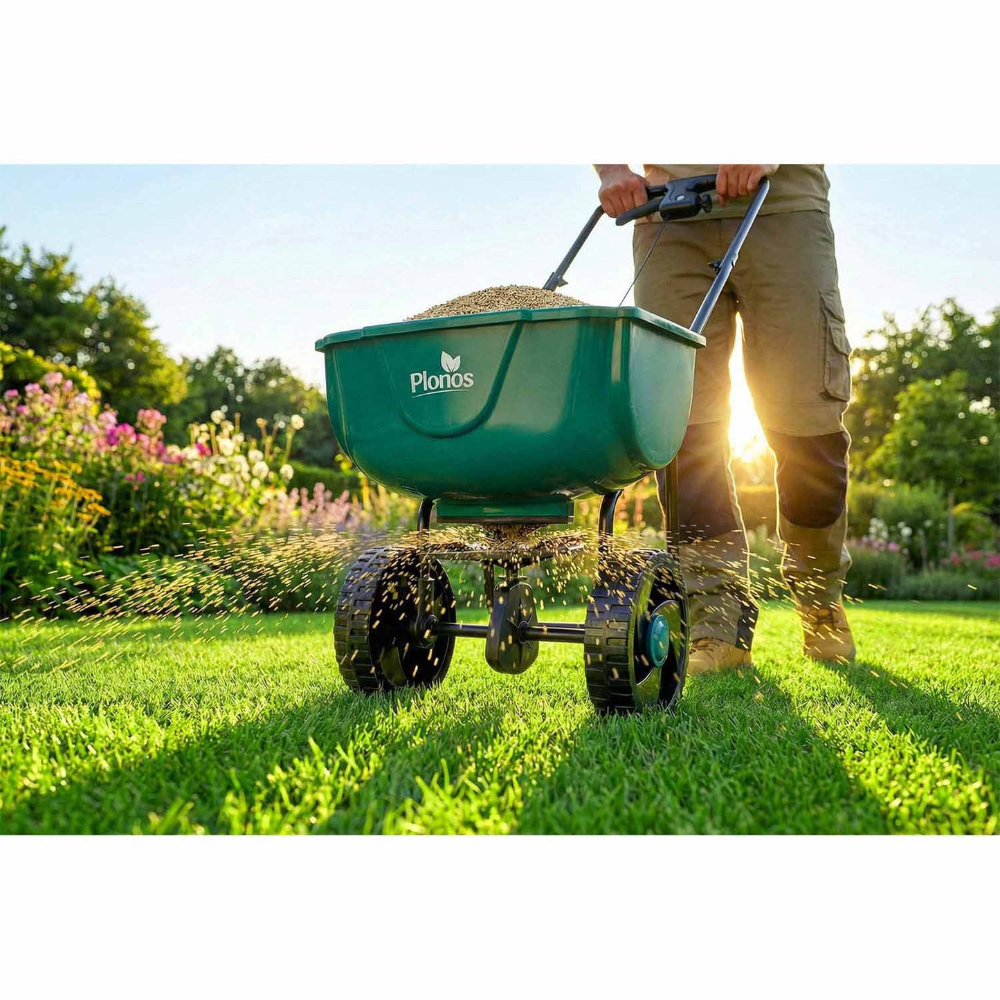 Handheld Seed and Fertilizer Spreader, 27L Capacity