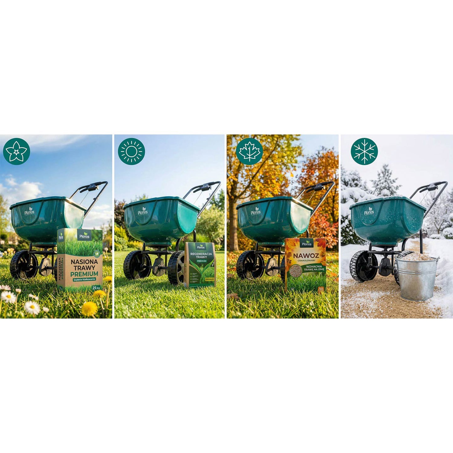 Handheld Seed and Fertilizer Spreader, 27L Capacity