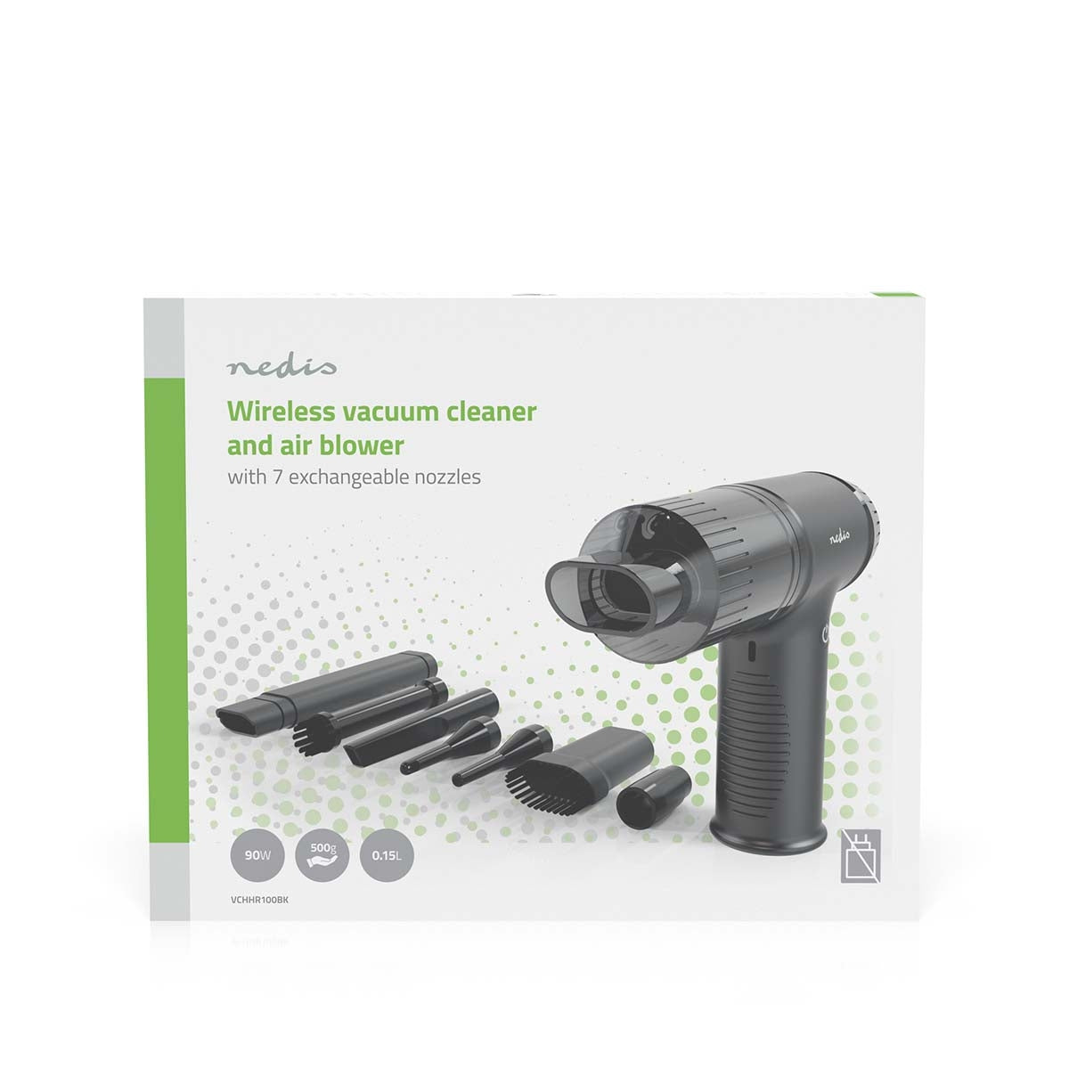 Handheld Vacuum Cleaner | Air blower | 90 W | Rechargeable | Dry | Li-Ion | Black