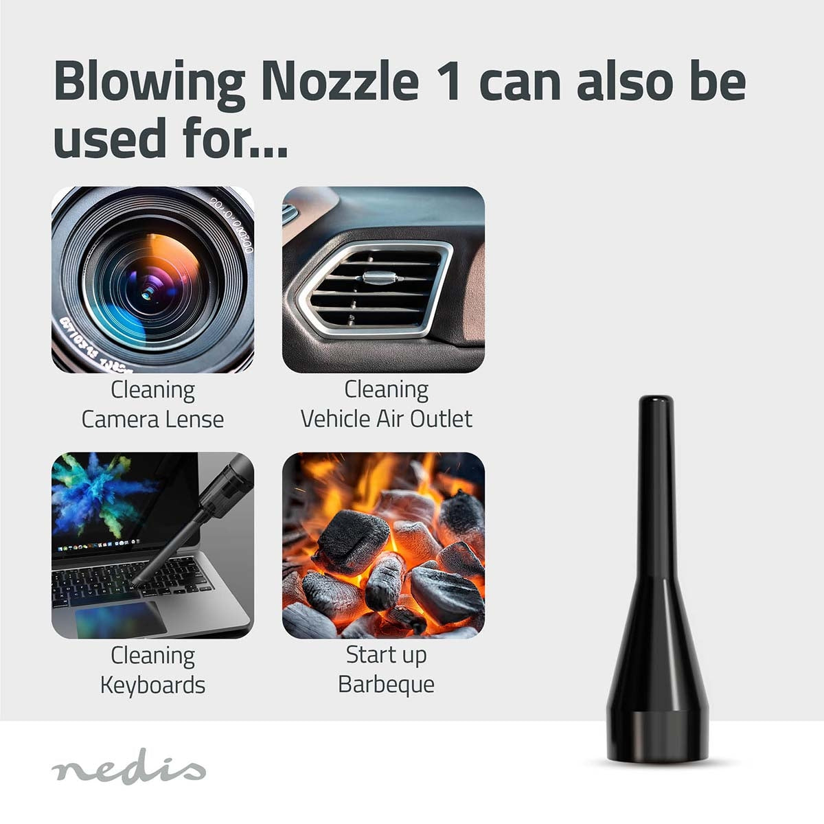 Handheld Vacuum Cleaner | Air blower | 90 W | Rechargeable | Dry | Li-Ion | Black