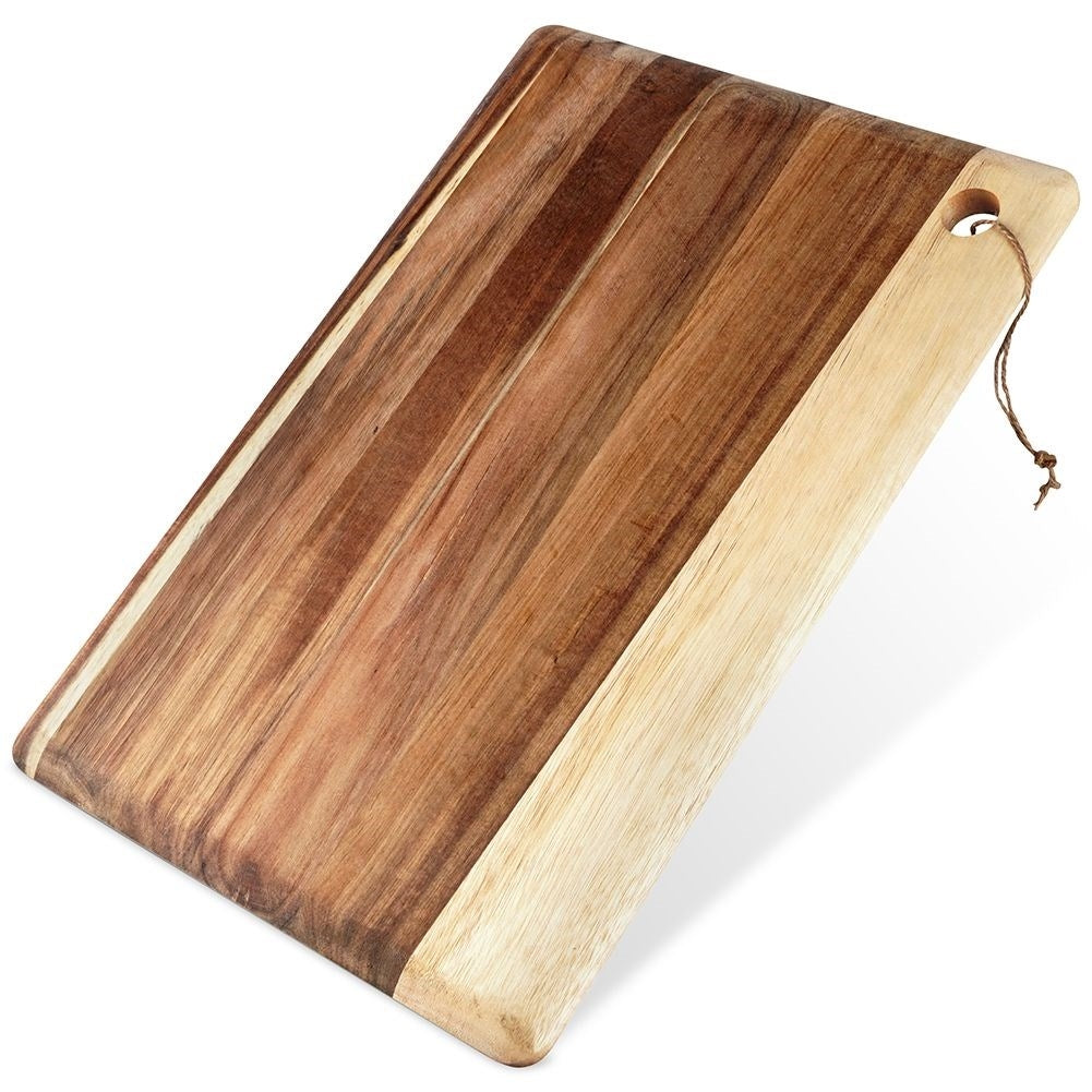Handmade Acacia Wood Cutting Board with Hanging Rope