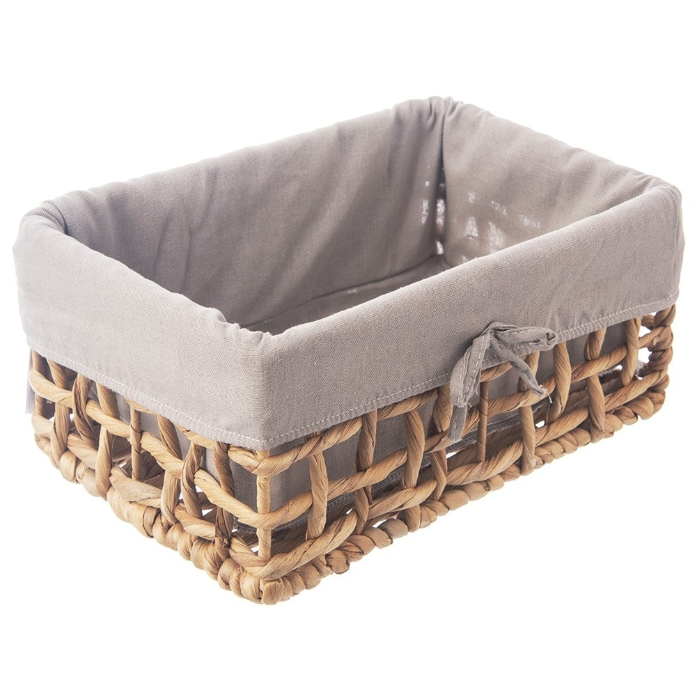 Handmade Basket with Removable Gray Lining