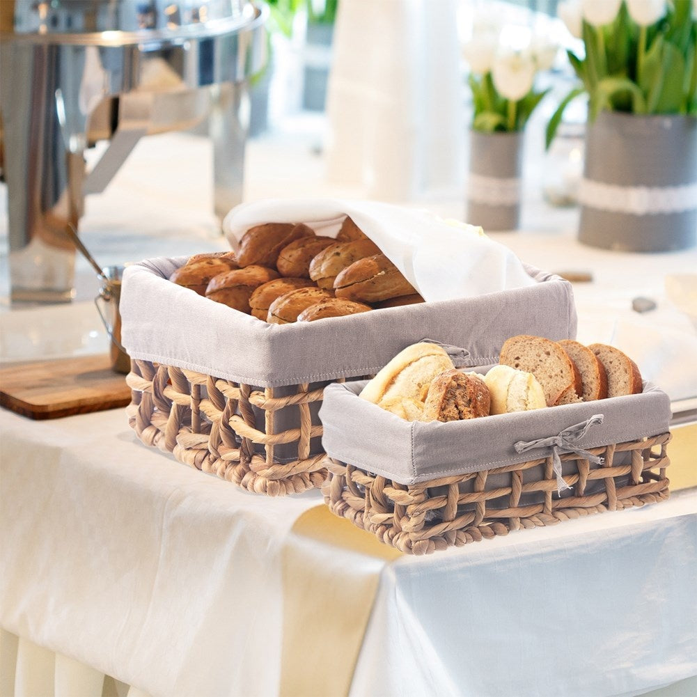 Handmade Basket with Removable Gray Lining
