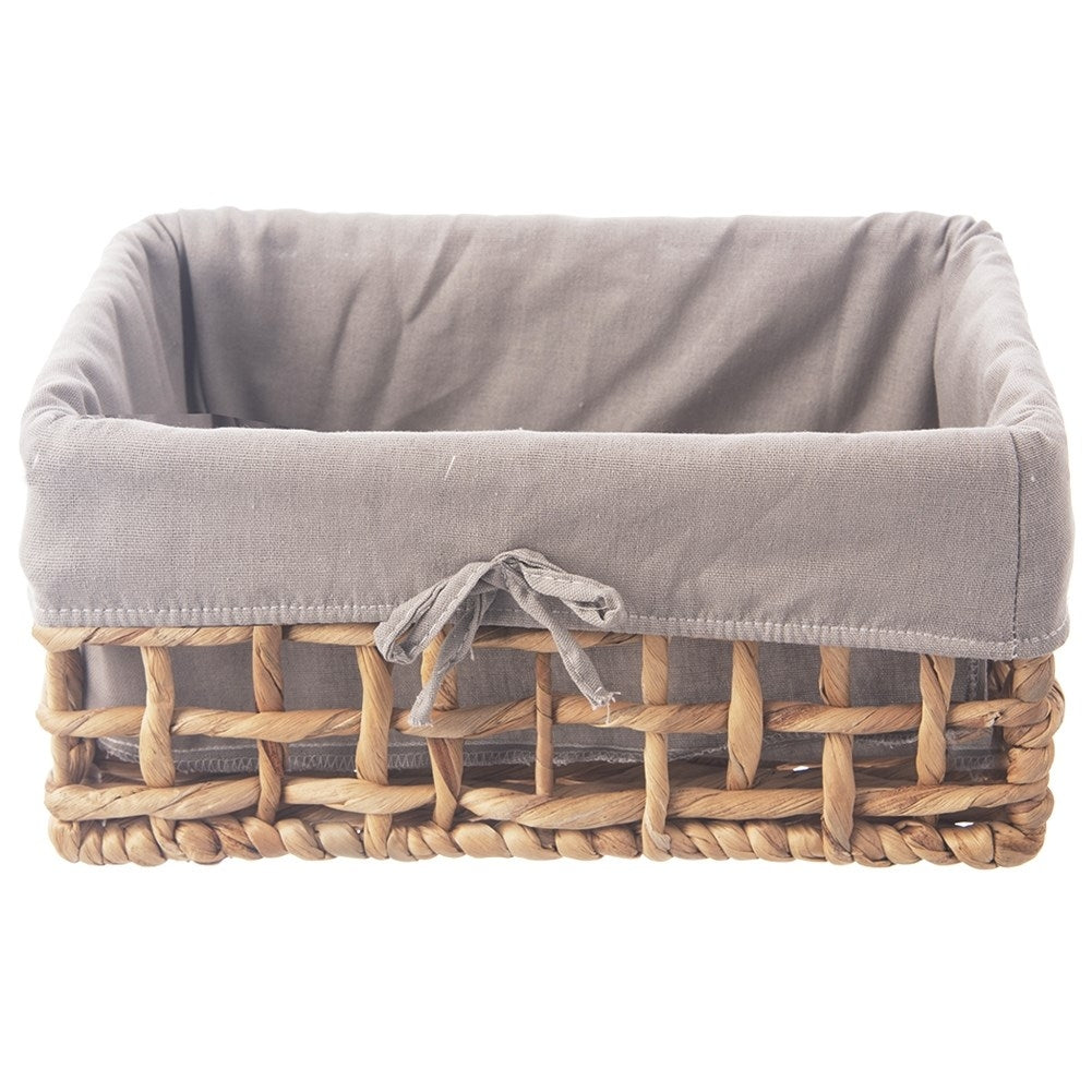 Handmade Basket with Removable Gray Lining