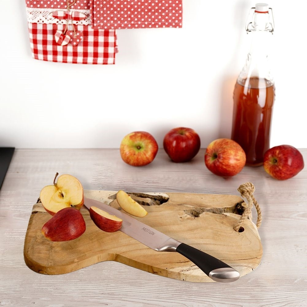Handmade Teak Cutting Board with Cord for Hanging
