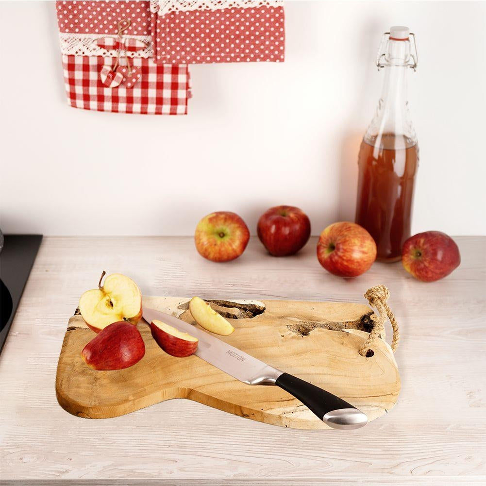 Handmade Teak Cutting Board with Cord for Hanging