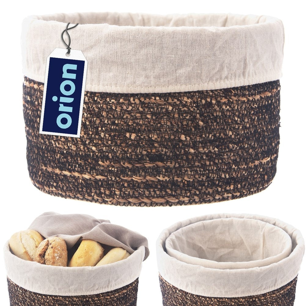 Handmade basket with removable beige insert