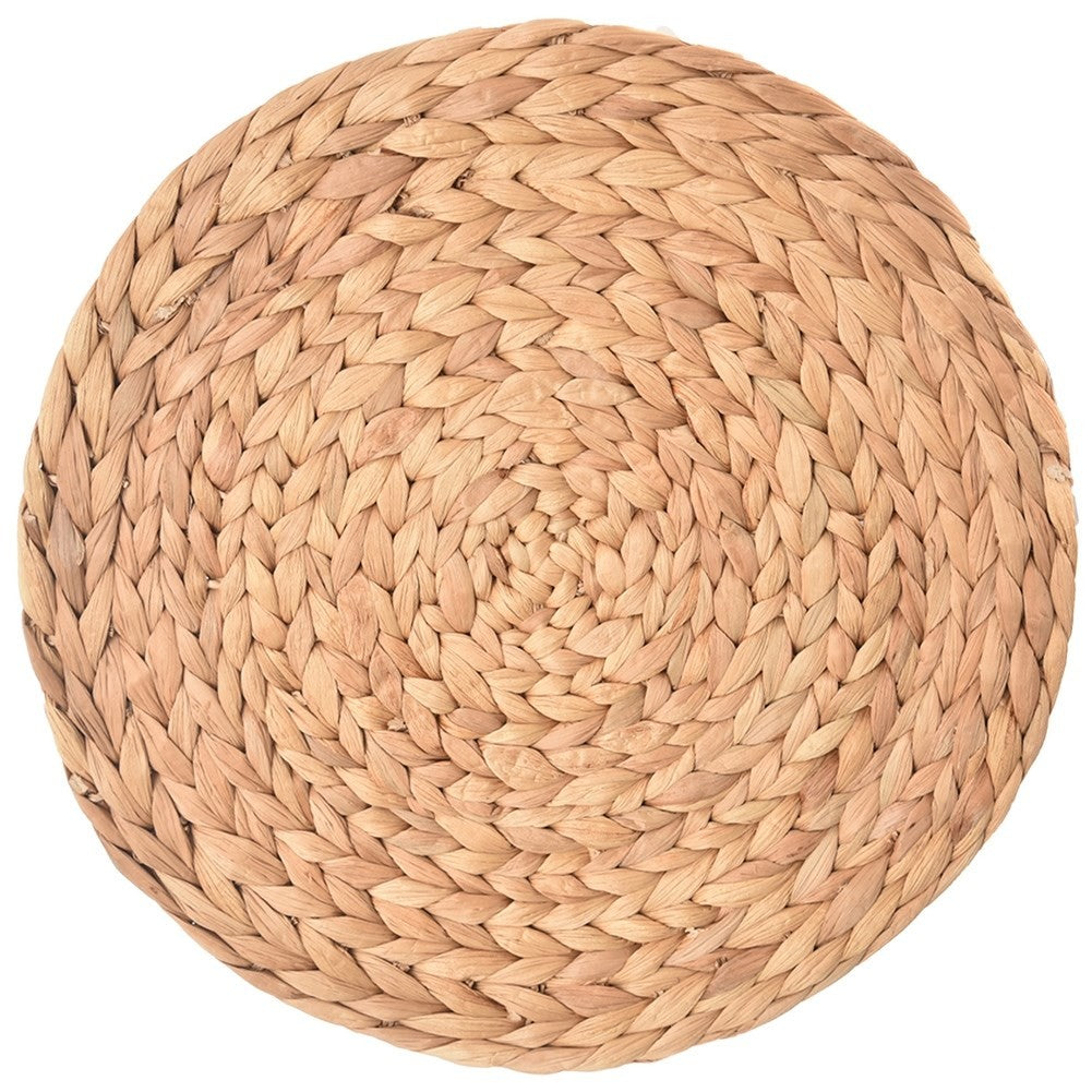 Handmade pot mat made of water hyacinth, 35 cm diameter