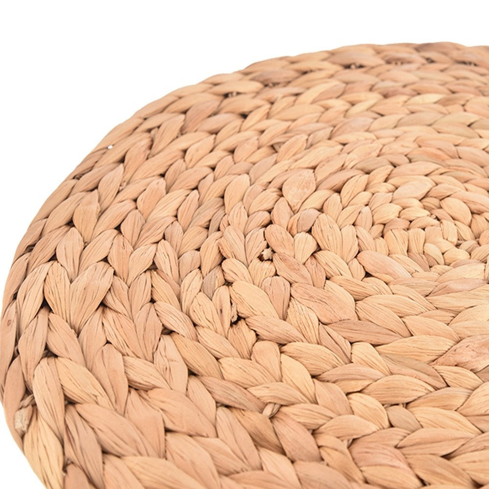 Handmade pot mat made of water hyacinth, 35 cm diameter