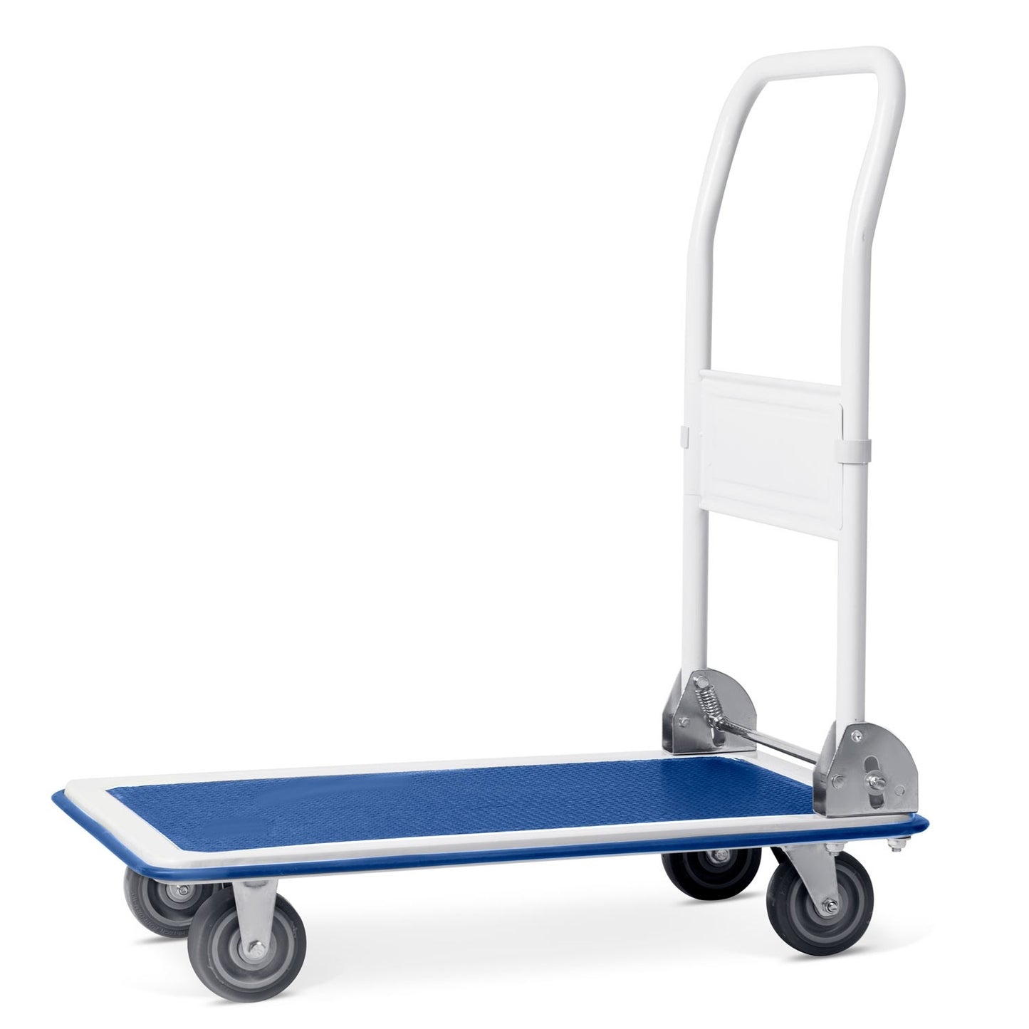 Hand-pulled transport trolley HM-505 white-blue