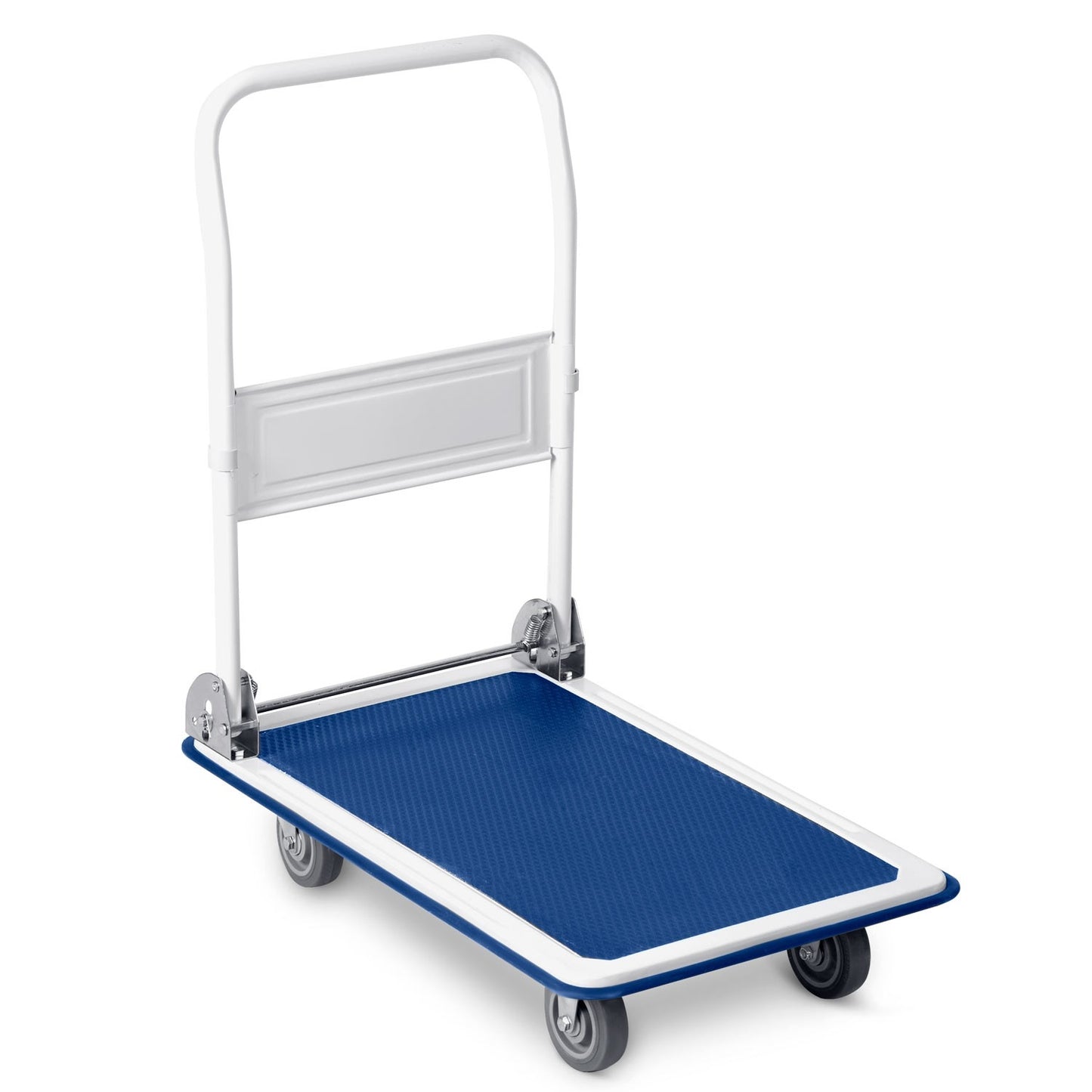 Hand-pulled transport trolley HM-505 white-blue