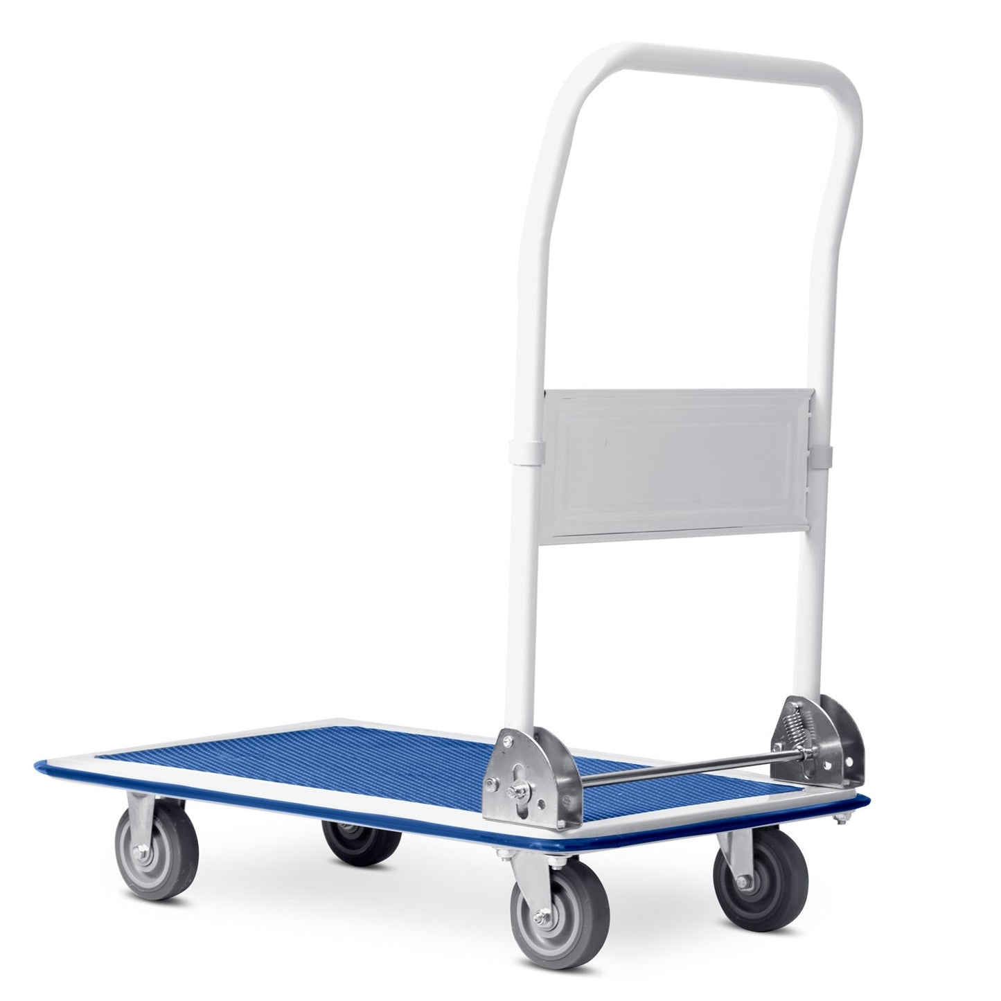 Hand-pulled transport trolley HM-505 white-blue