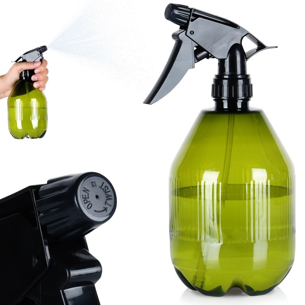 Hand sprayer 730 ml plastic dark green two water jets
