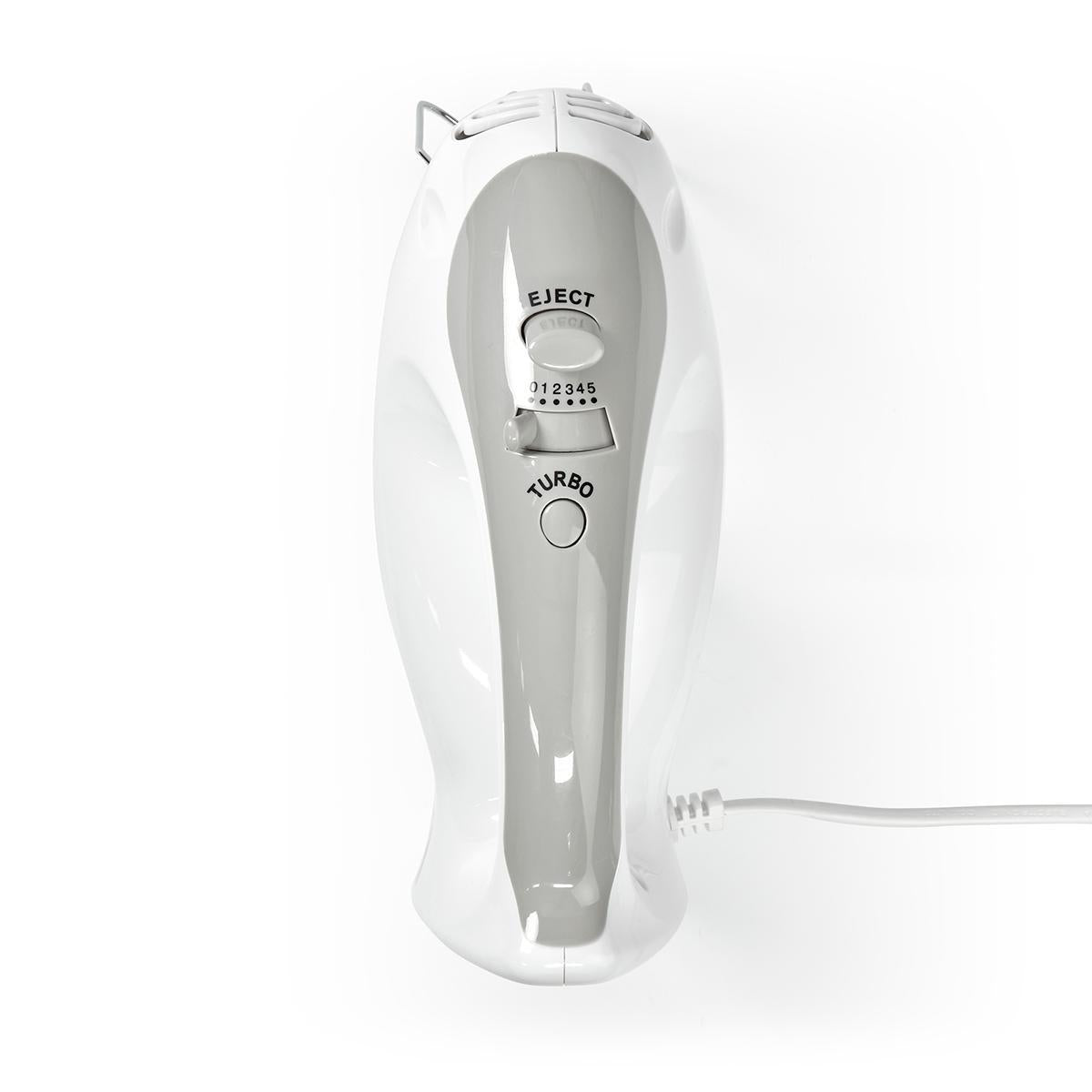 Hand whisk | 200 W | 5 speed setting | Turbo function | 2 dough hooks / 2 whisks | Grey/White