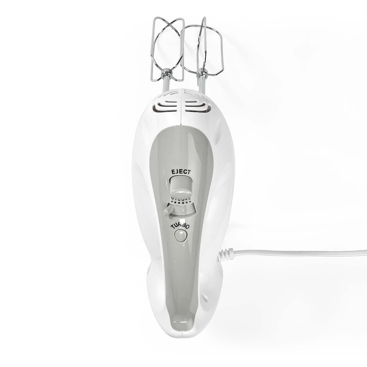 Hand whisk | 200 W | 5 speed setting | Turbo function | 2 dough hooks / 2 whisks | Grey/White