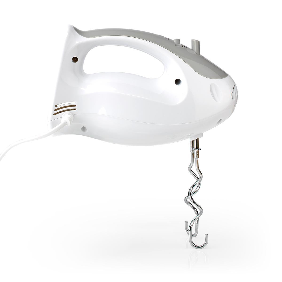 Hand whisk | 200 W | 5 speed setting | Turbo function | 2 dough hooks / 2 whisks | Grey/White