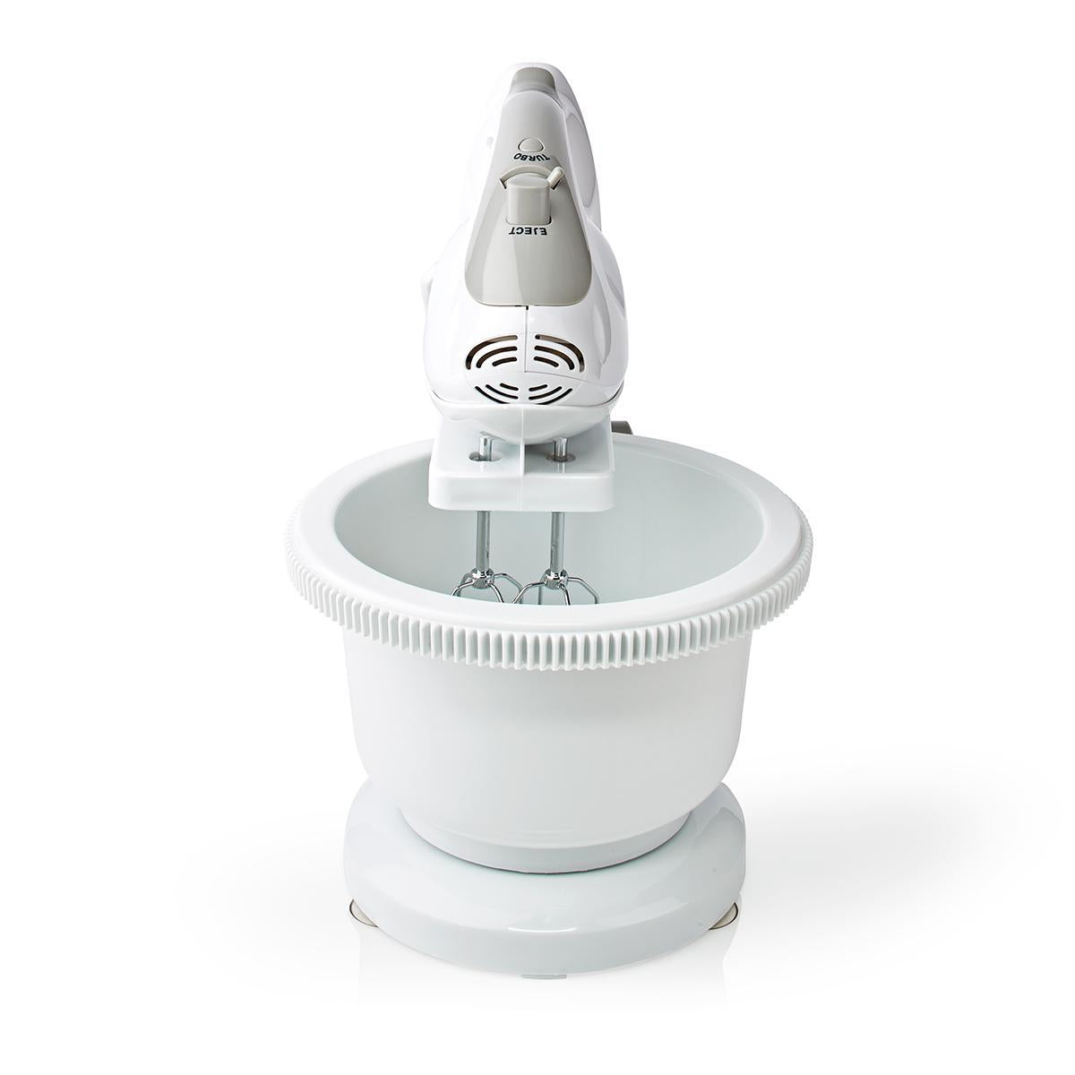 Hand whisk | 200 W | 5 speed setting | Turbo function | Turning bowl / 2 dough hooks / 2 whisks | Grey/White