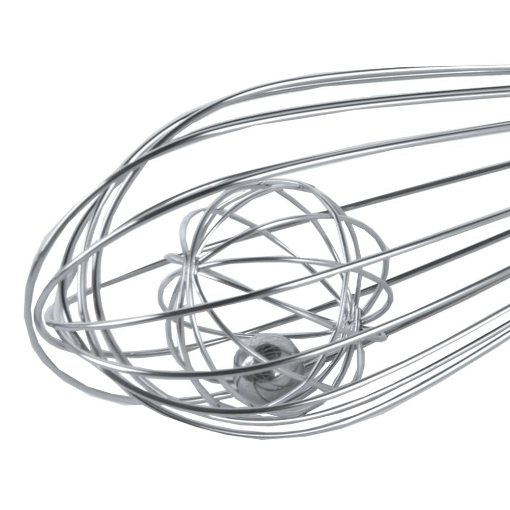 Hand whisk with extra ball in stainless steel for faster whisking