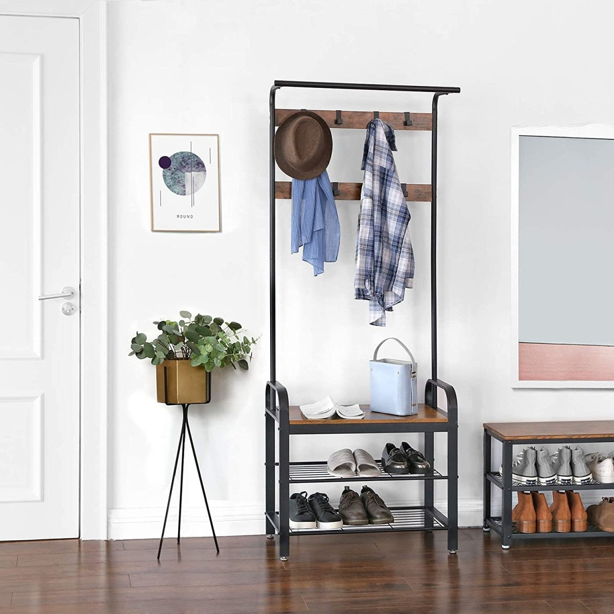Hanger, clothes stand, wooden shoe rack, LOFT