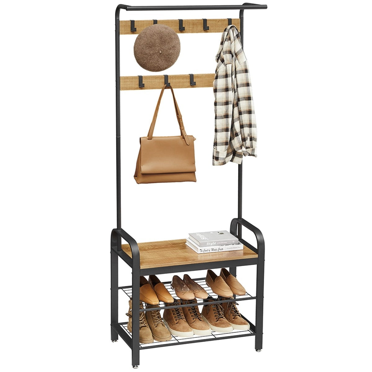 Hanger, clothes stand, wooden shoe rack, LOFT