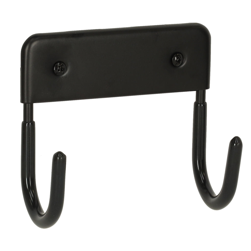 Hanger hook double metal load capacity 15kg black