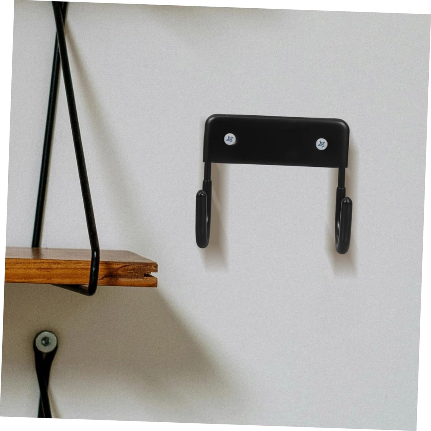 Hanger hook double metal load capacity 15kg black