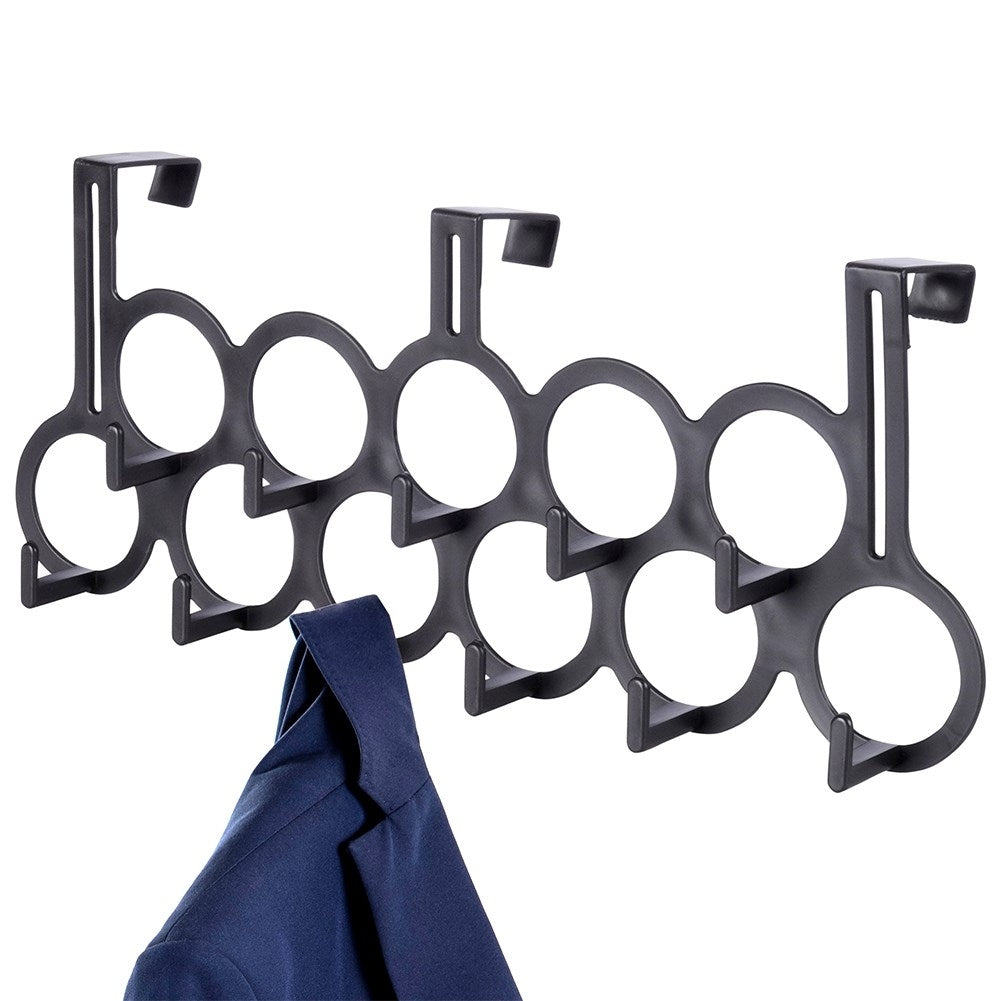 Hanger with 11 hooks for doors in bathroom, hall and bedroom