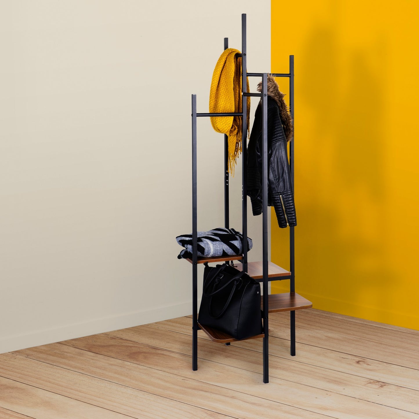 Hanger with shelves, wardrobe stand, bookcase, cupboard