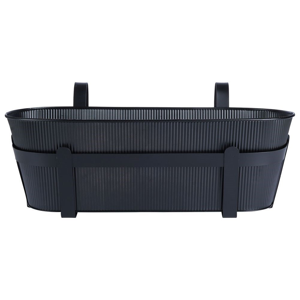 Hanging Balcony Pot with Ribbed Front