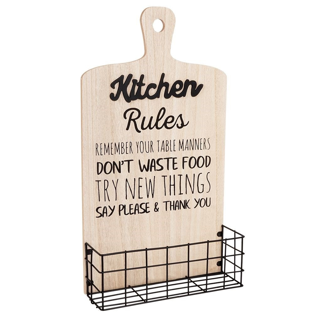 Hanging Cutting Board Kitchen Basket for Spices and Utensils