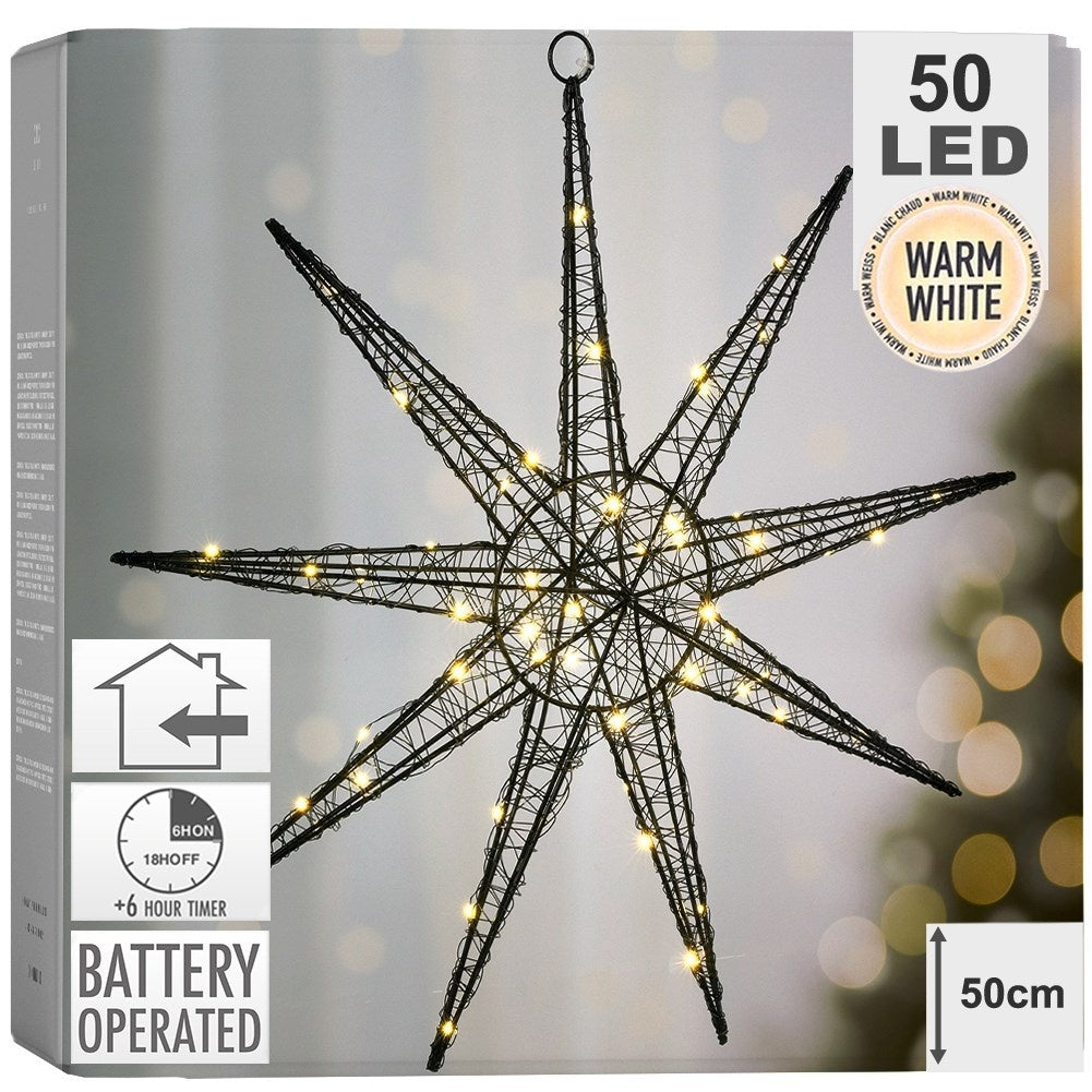 Hanging Decoration star with LED lights – The Magic of Christmas