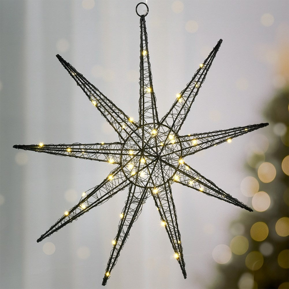 Hanging Decoration star with LED lights – The Magic of Christmas