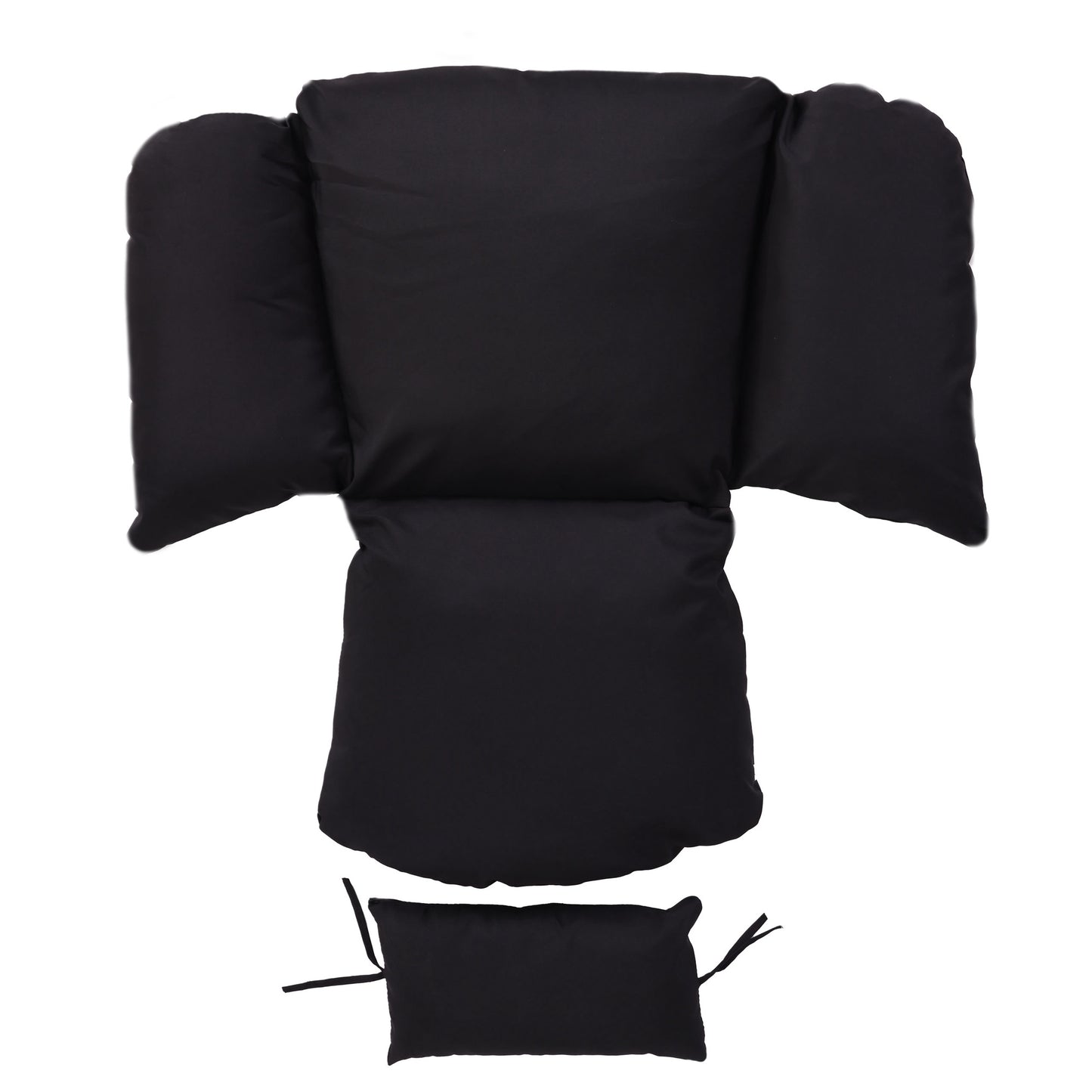 Hanging Egg Chair with Cushions, Black, 120kg Capacity