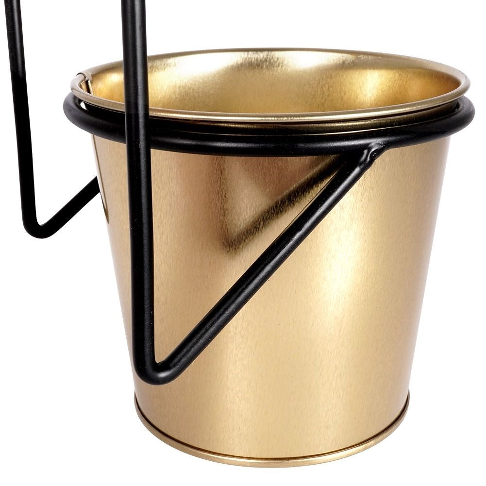 Hanging Flowerpot in Golden Metal for Plants