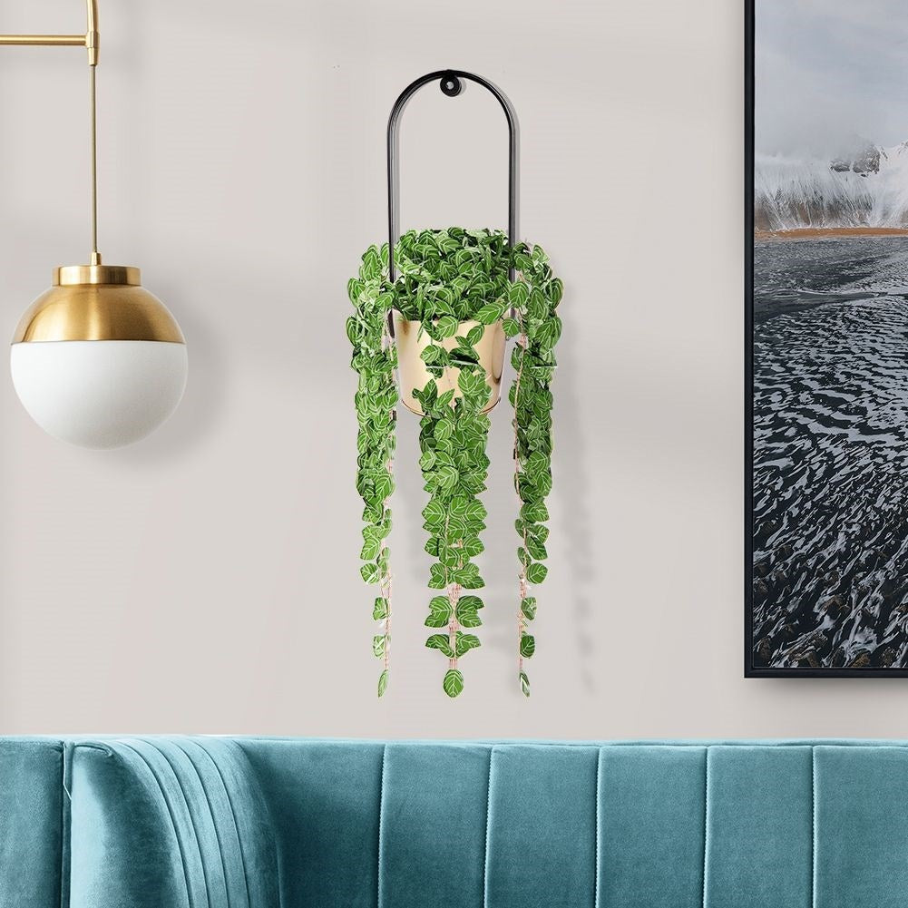 Hanging Flowerpot in Golden Metal for Plants