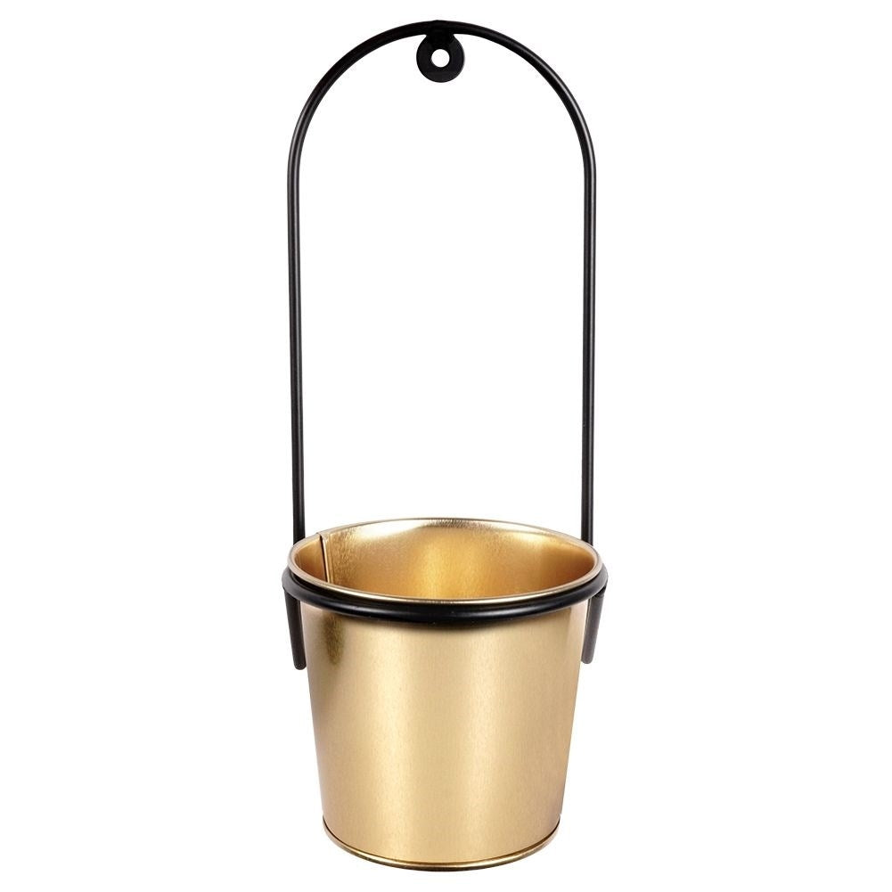 Hanging Flowerpot in Golden Metal for Plants