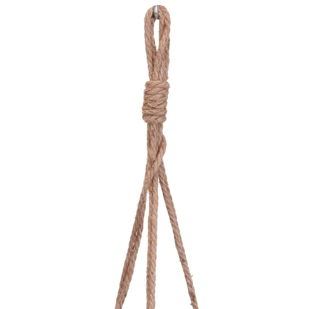 Hanging Flowerpot in Wicker Basket with Durable Rope