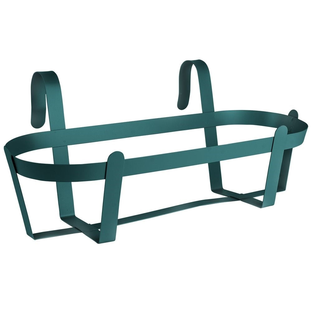 Hanging Green Balcony Pot with Ribbed Front