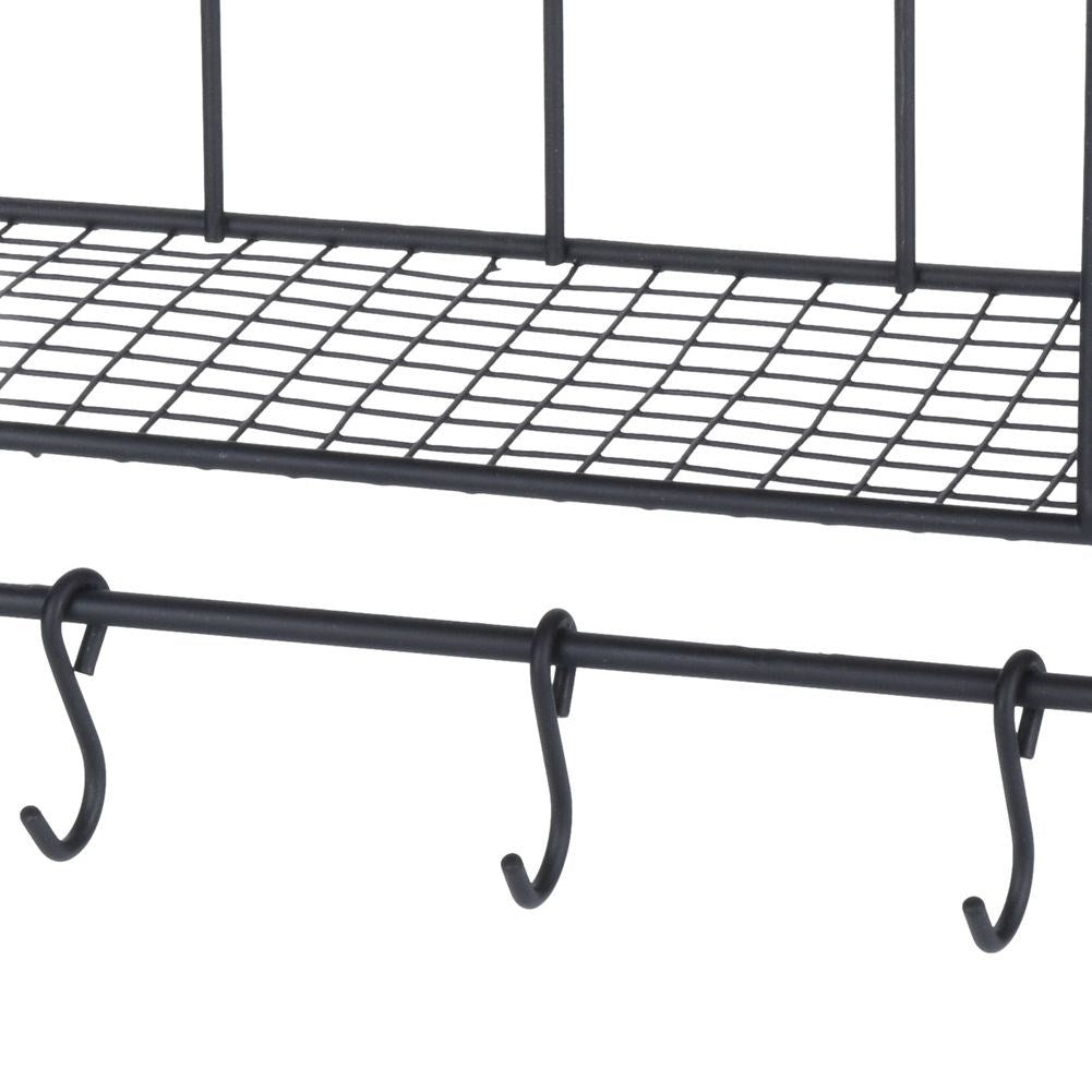 Hanging Kitchen Shelf with Hooks