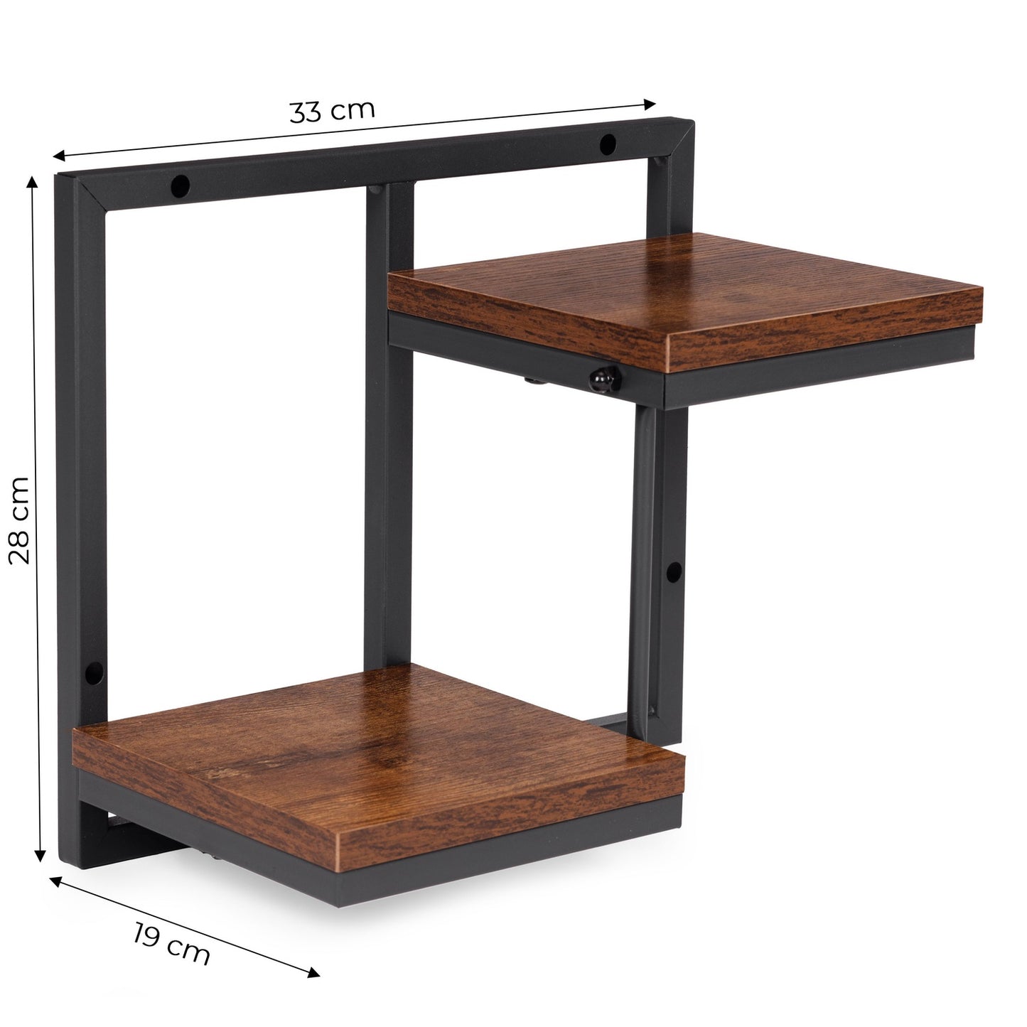 Hanging Plant Shelf – 2-Tier Steel Wall Mount