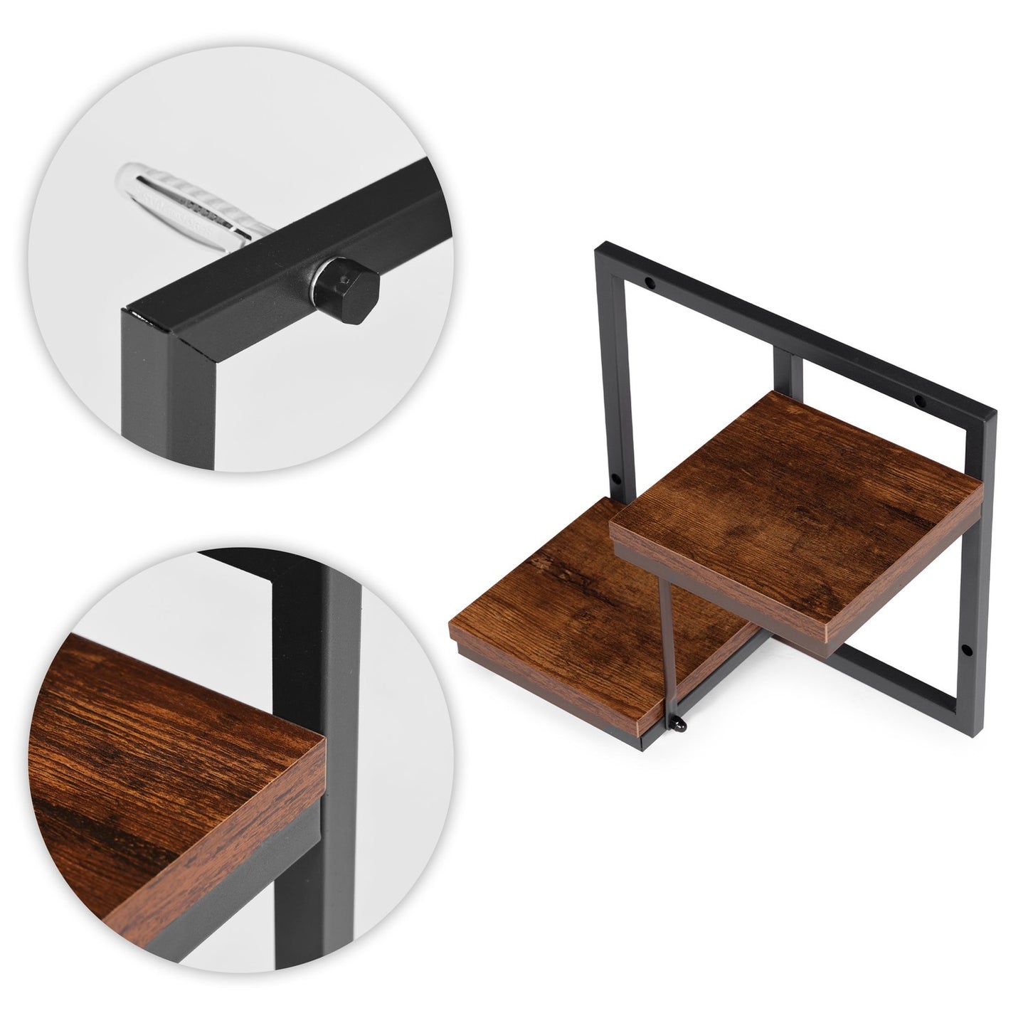 Hanging Plant Shelf – 2-Tier Steel Wall Mount