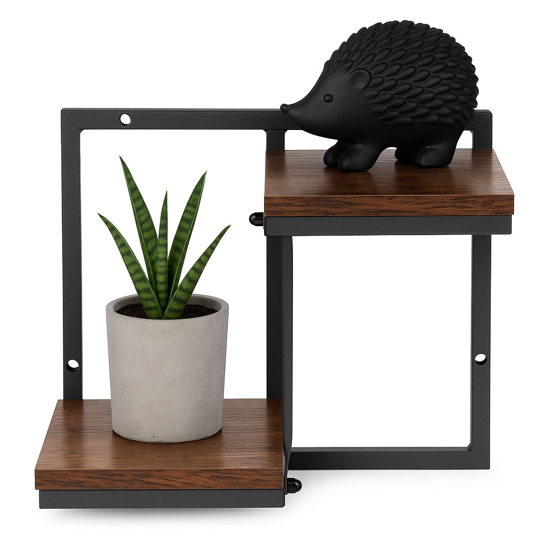 Hanging Plant Shelf – 2-Tier Steel Wall Mount