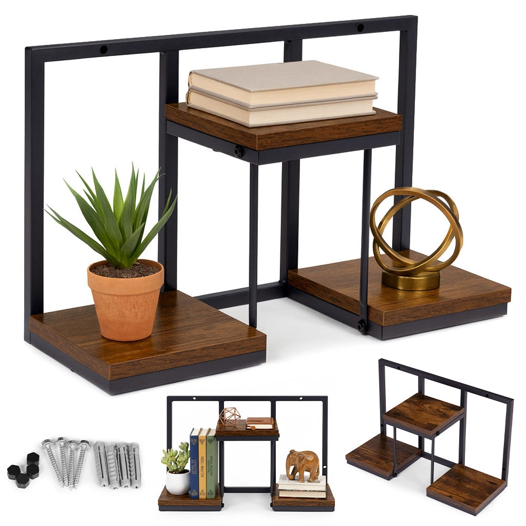 Hanging Plant Shelf – 3-Tier Steel Wall Mount