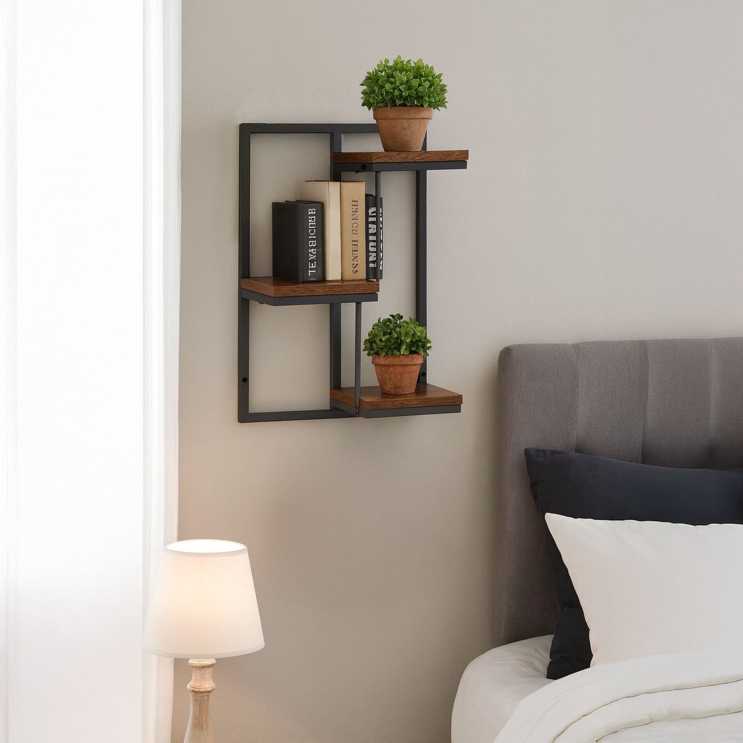 Hanging Plant Shelf – 3-Tier Steel Wall Mount