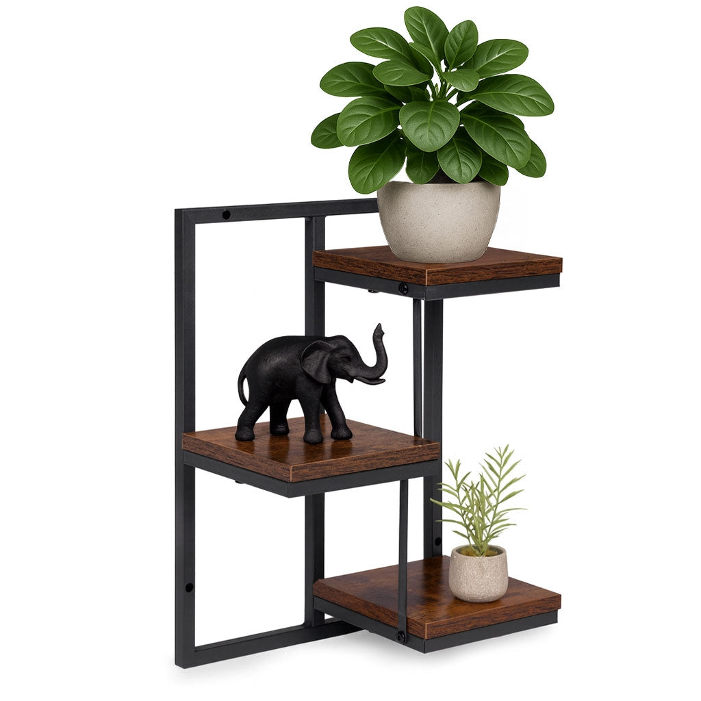 Hanging Plant Shelf – 3-Tier Steel Wall Mount