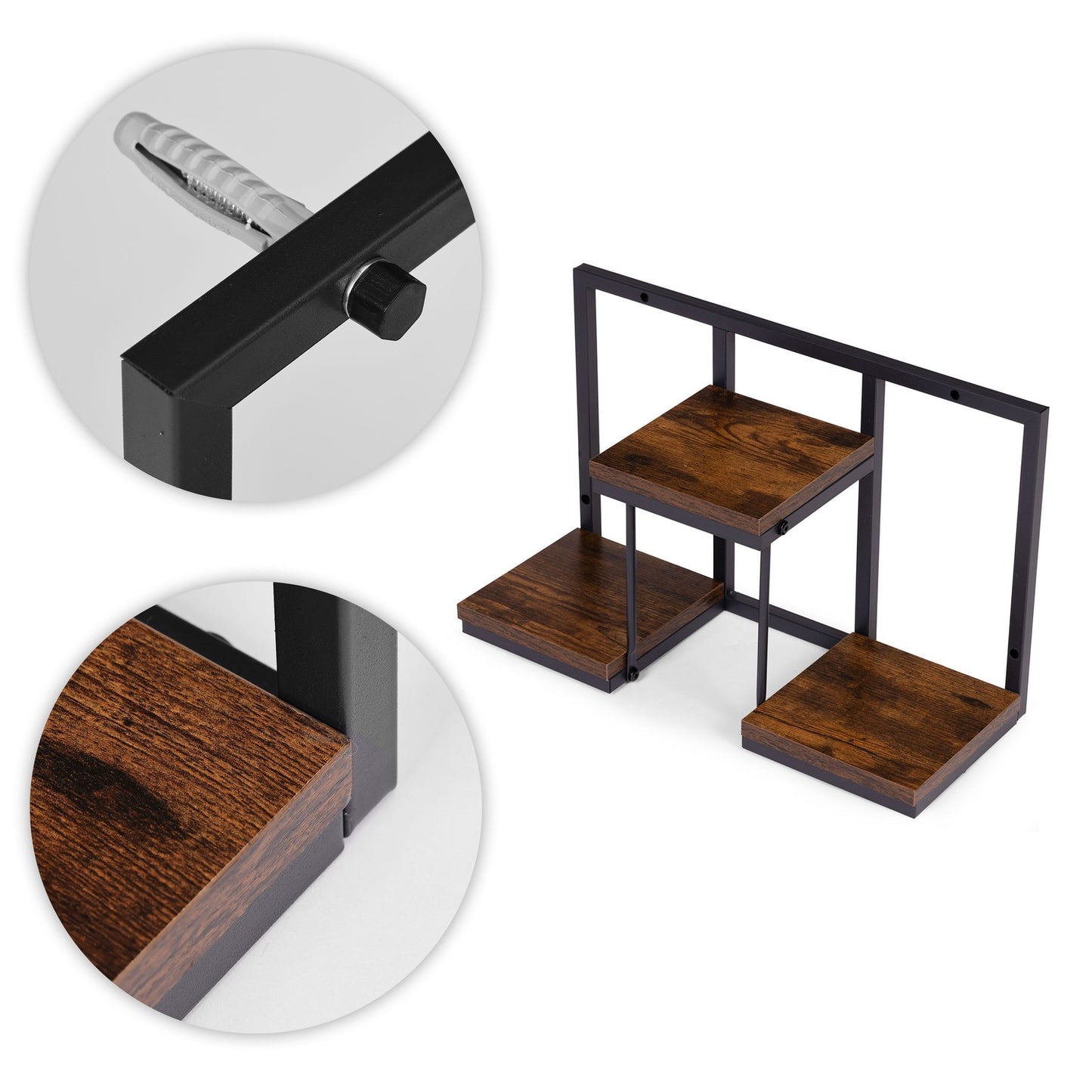 Hanging Plant Shelf – 3-Tier Steel Wall Mount