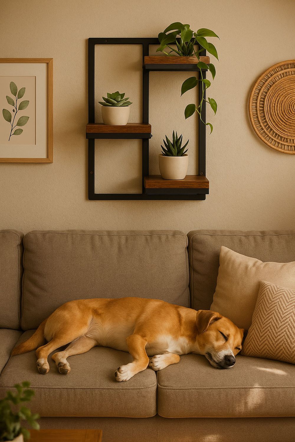 Hanging Plant Shelf – 3-Tier Steel Wall Mount
