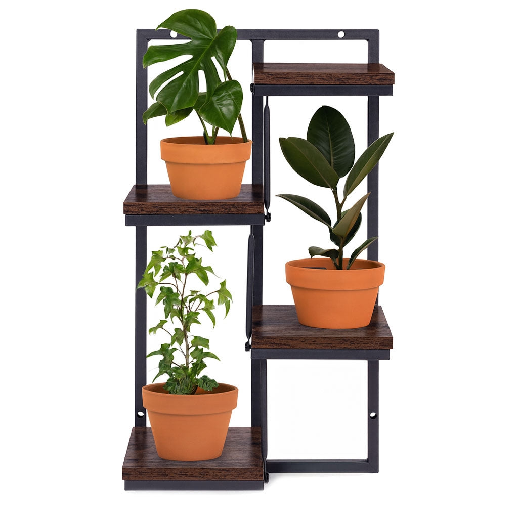Hanging Plant Shelf – 4-Tier Steel Wall Mount